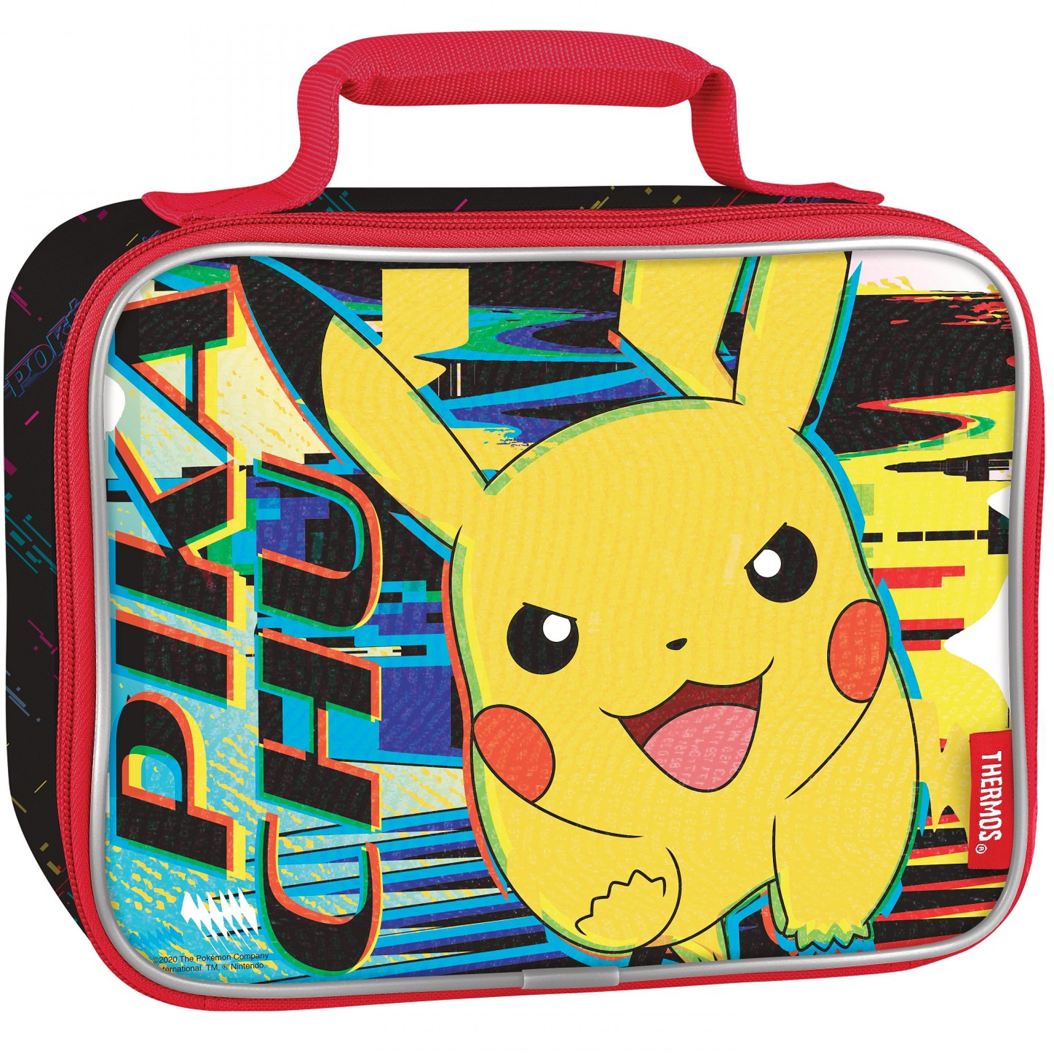 Pokemon Pikachu Distorted Colors Thermos Insulated Lunch Box